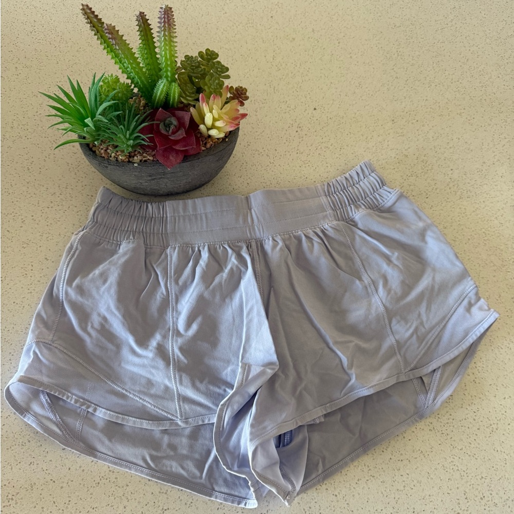 Lululemon light lilac hotty hot short